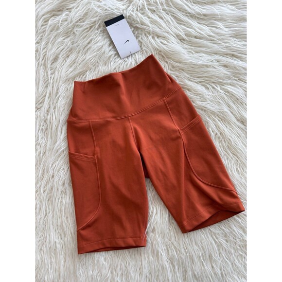 Nike One High-Waisted 8" Biker Shorts With Pockets Burnt Sunrise Size XS - Picture 3 of 10